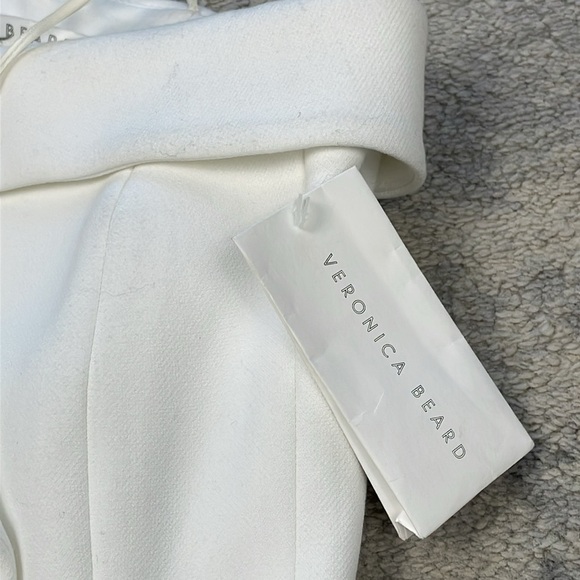 New Veronica Beard Middleton One Shoulder Blazer Mini Dress White Sz 2 - Picture 12 of 16